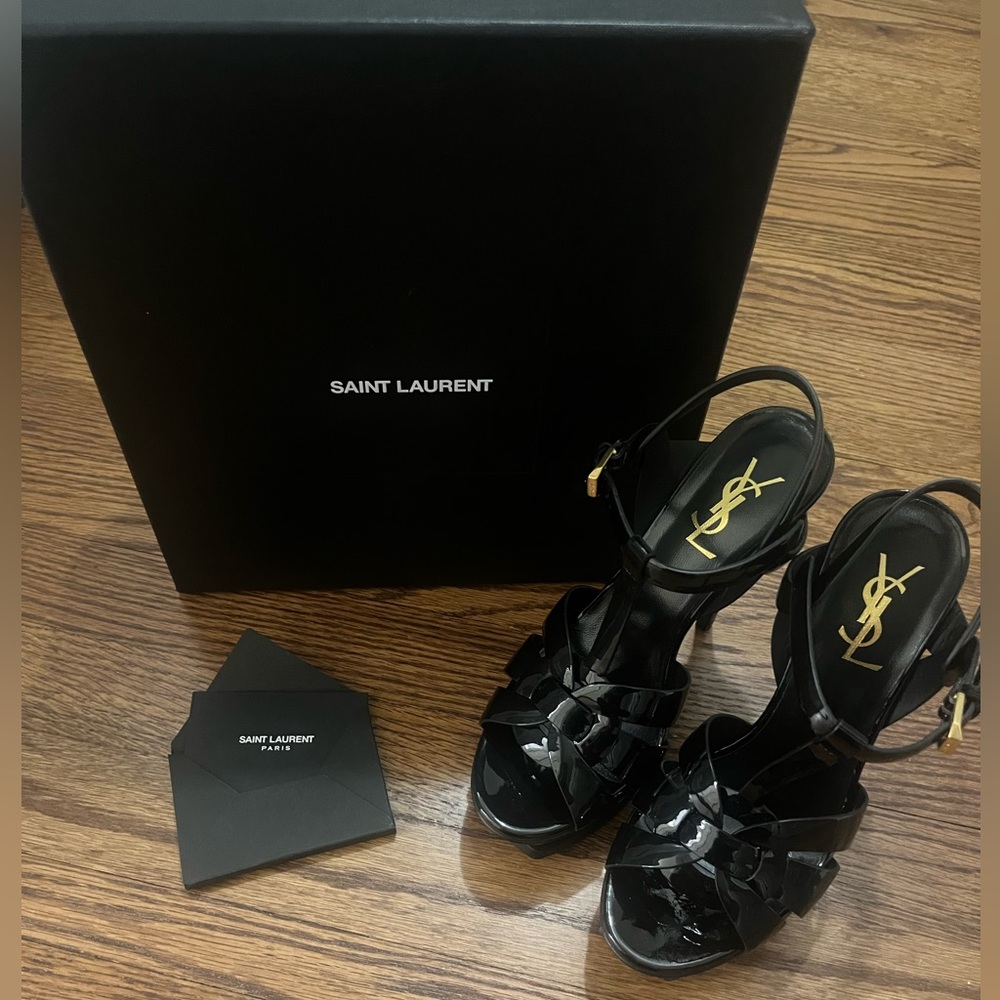 Saint Laurent Tribute T-Strap Platform Sandal
